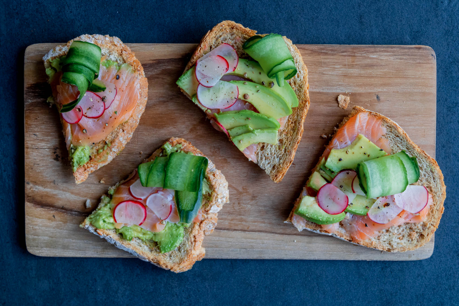 Gerookte zalm toast 