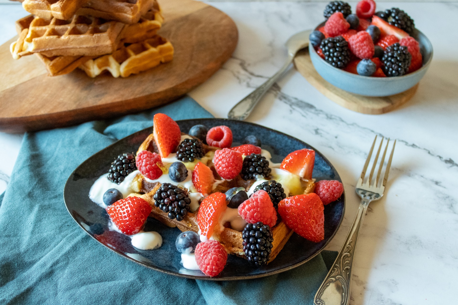 Volkoren ontbijtwafel