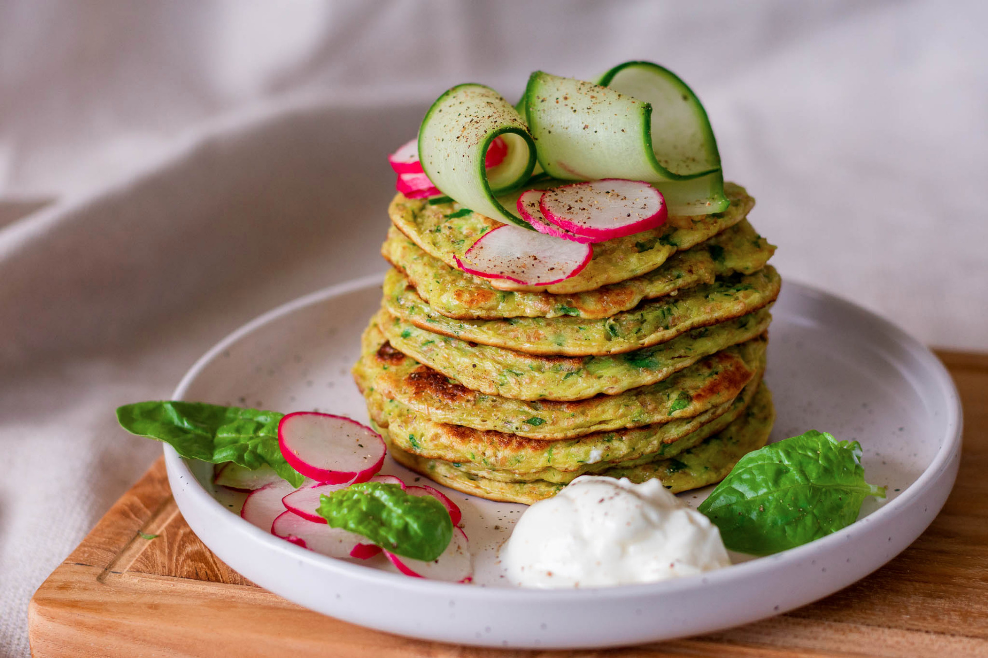 Pannenkoek spinazie & courgette