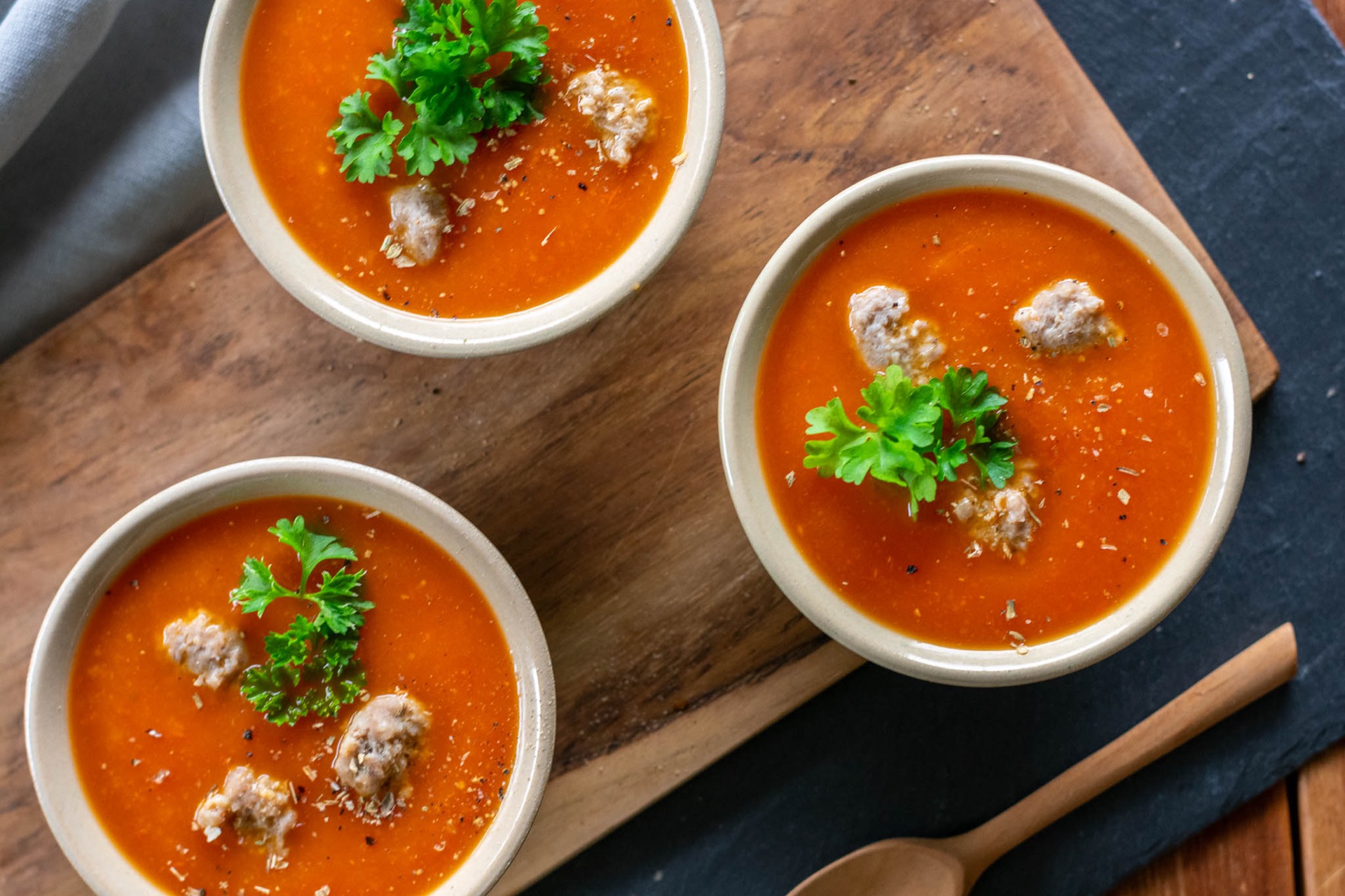 Tomatensoep met balletjes